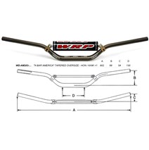 Handlebars X-BAR AMERICA 28.6mm fits onHONDA